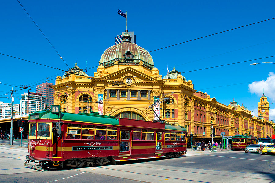 Red Tram on Flinders