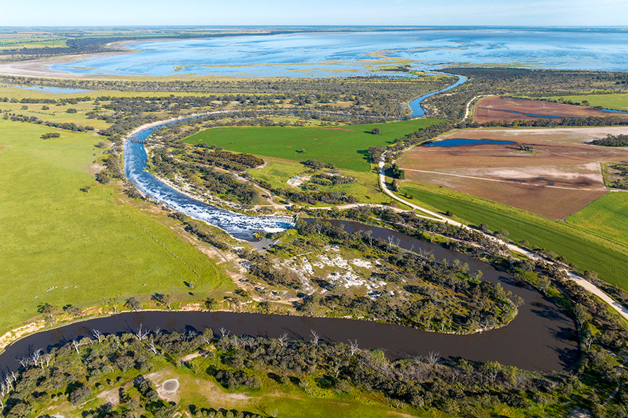 Wimmera River, Jeparit Weir, Lake Hindmarsh