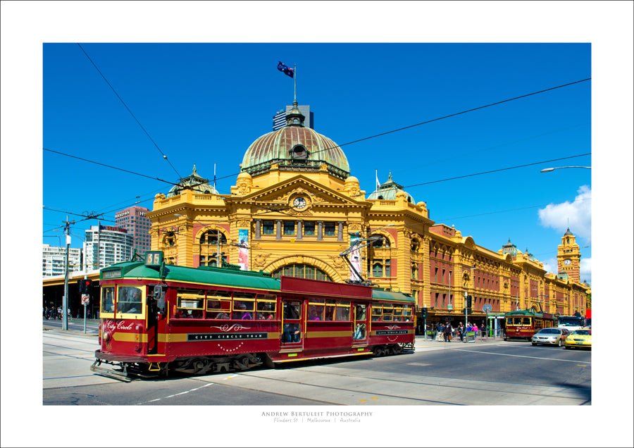 Red Tram on Flinders